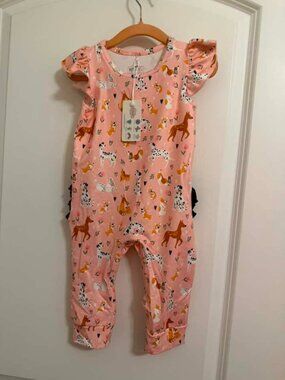 Pete + Lucy Playful Paws Romper